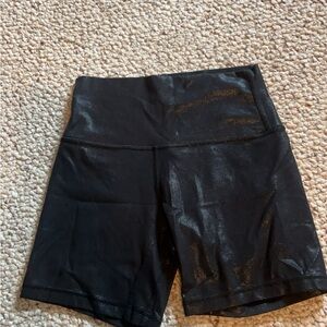 Lululemon Athletica Black Bike Shorts High-Waisted Mid-Thigh